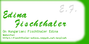 edina fischthaler business card